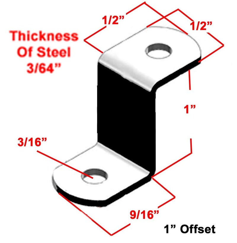 888 Corp 1" Canvas Offset Clips Extra Heavy Duty with Screws 20 Pack - Image 3